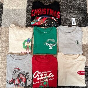 Boys’ Christmas t-shirts, size 4/5 and 5 EUC / NWT! Monster Jam, Home Alone!
